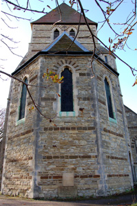 The east end of Moggerhanger church October 2009